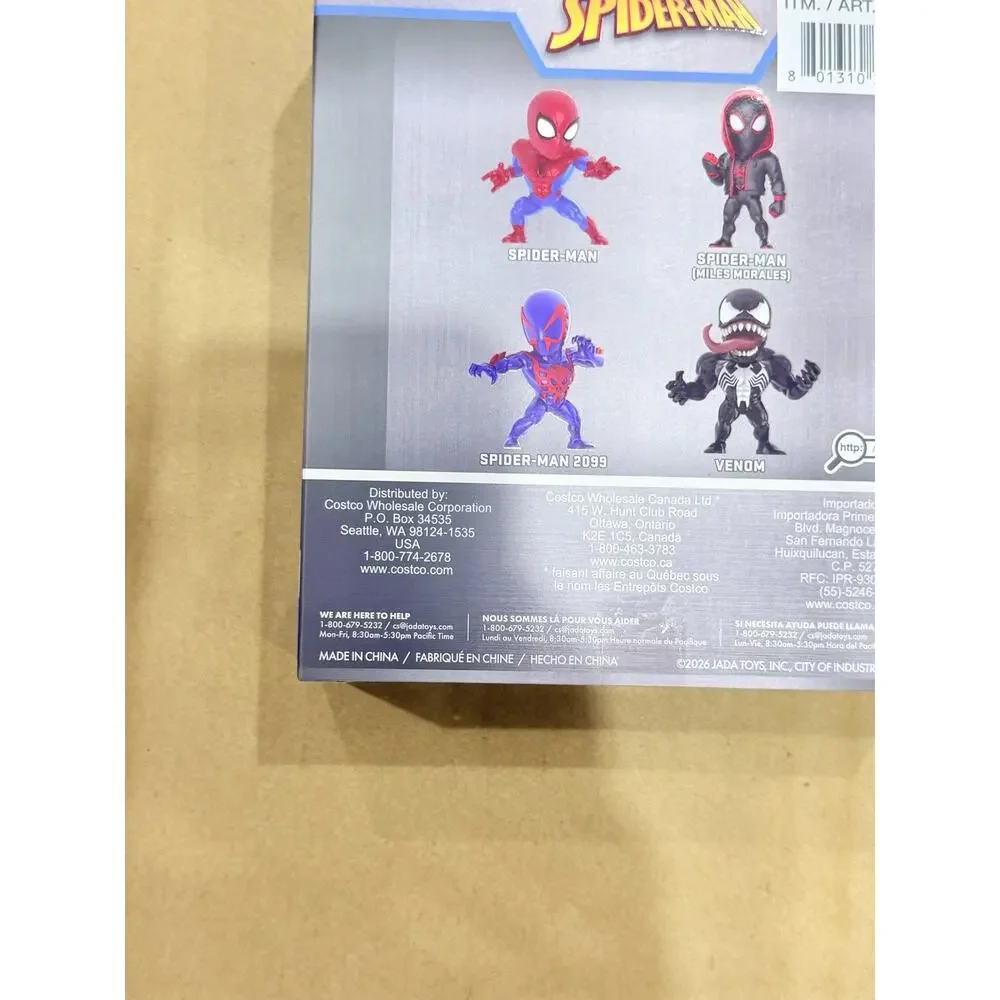 Marvel Spider-Man 2.5” Diecast Metal Figure 4 Pack Jada Toys MetalFigs New Box
